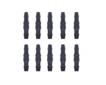Straight Through Tube Fitting ID Tubing 1.6 Nylon Black (10 pcs)+566