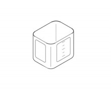 JFX Rectangular Pot with Graduations - GI-0896-12 - DP part: PCTMI82578+1059