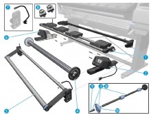 Latex 330 3in Spindle Gear and Left Endcap - B4H70-67068+3512