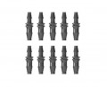 Straight Through Tube Fitting ID Tubing 4mm Nylon Black (10 pcs)