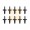 Straight Through Reduction Tube Fitting ID Tubing 2.4mm - 3.2mm Nylon Black (10 pcs)