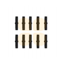 Straight Through Tube Fitting ID Tubing 4mm Nylon Black (10 pcs)+590